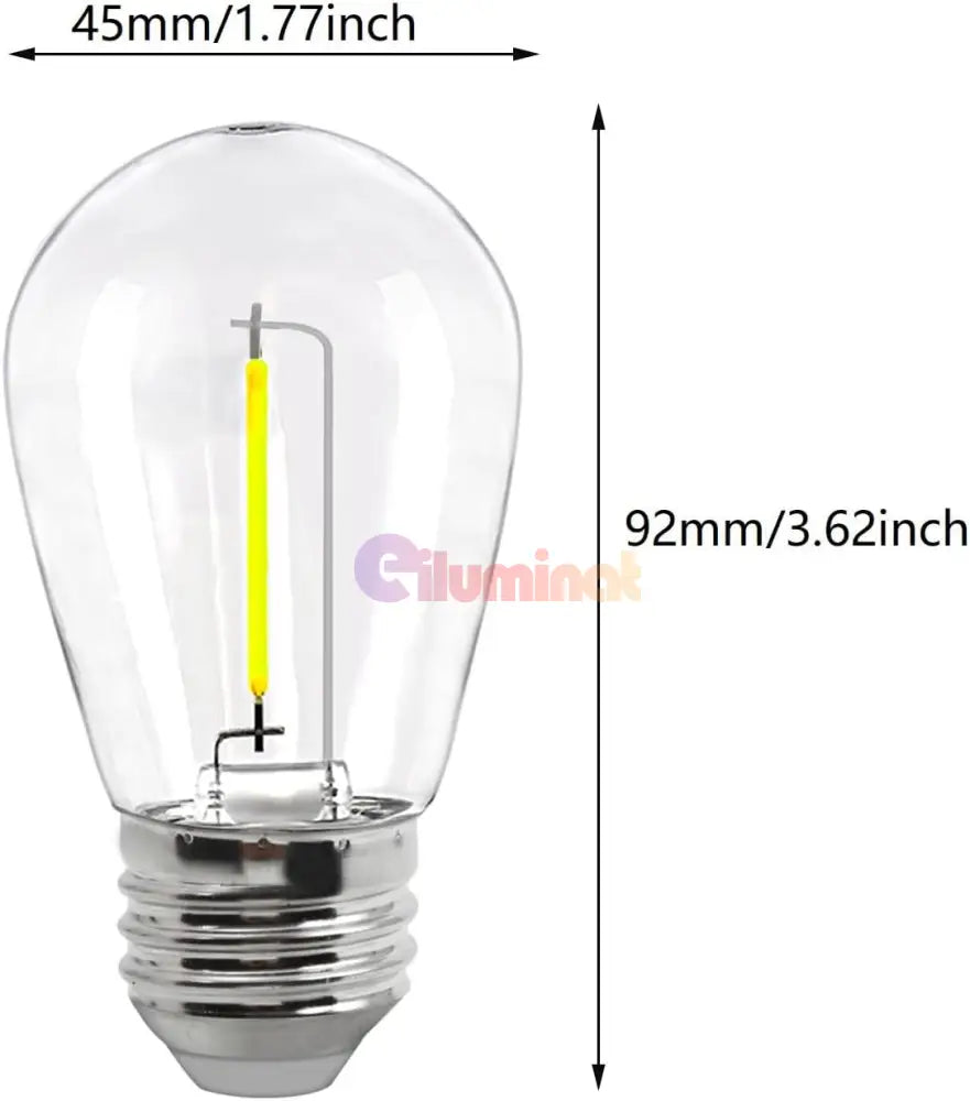 Bec LED E27 1.5W Filament E27 / ALB CALD / FILAMENT LED LED BULB