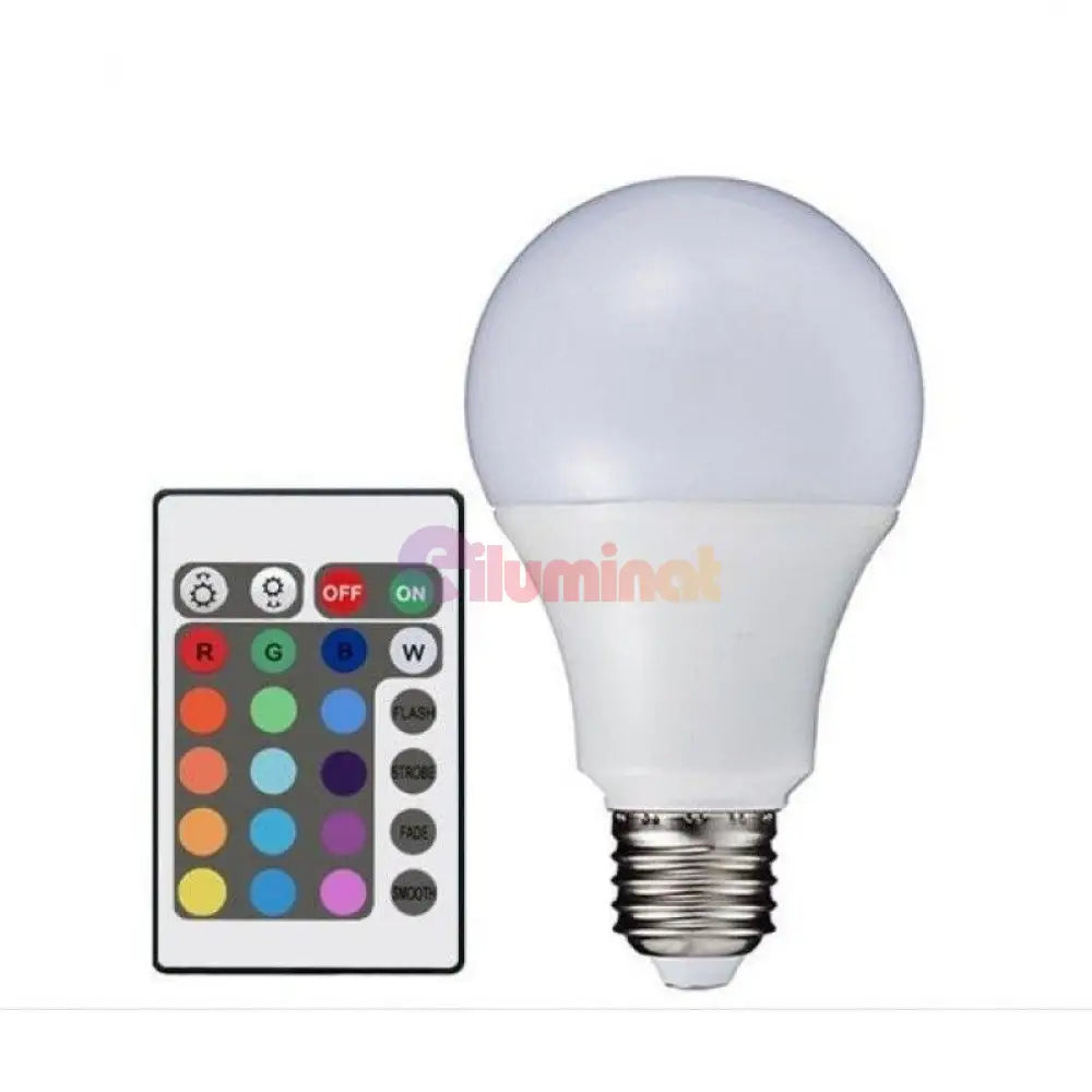 Bec Led E27 10W Rgb Telecomanda Bulb