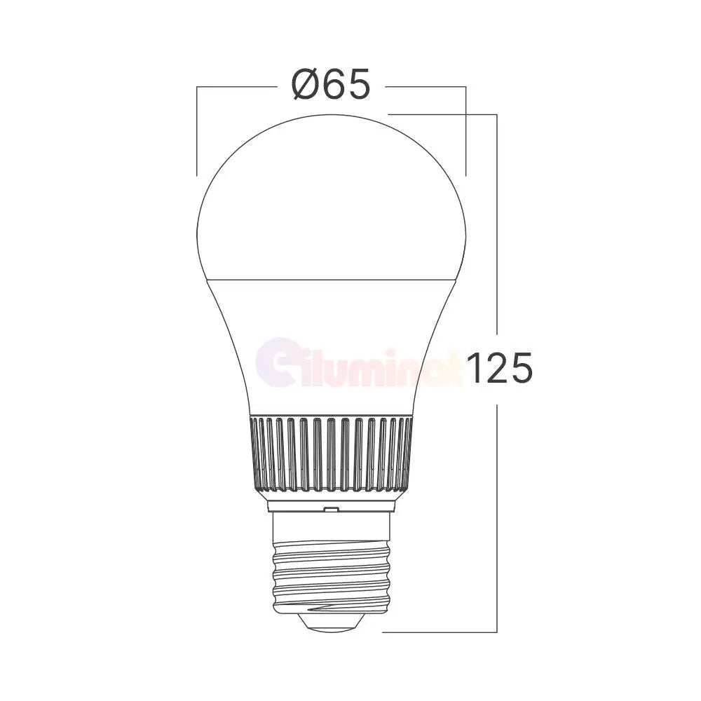 Bec LED E27 13,5W A65 Glob Mat LED BULB