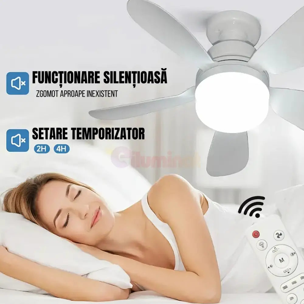 Ventilator Cu BEC LED + telecomanda💫 ALBA / VENTILATOR Lighting Fixtures