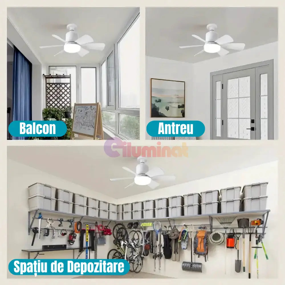 Ventilator Cu BEC LED + telecomanda💫 ALBA / VENTILATOR Lighting Fixtures