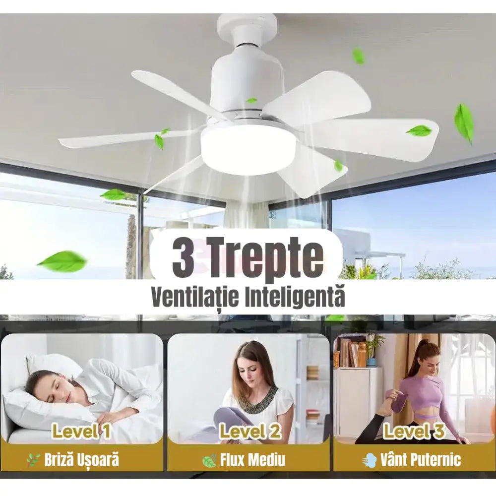 Ventilator Cu BEC LED + telecomanda💫 ALBA / VENTILATOR Lighting Fixtures