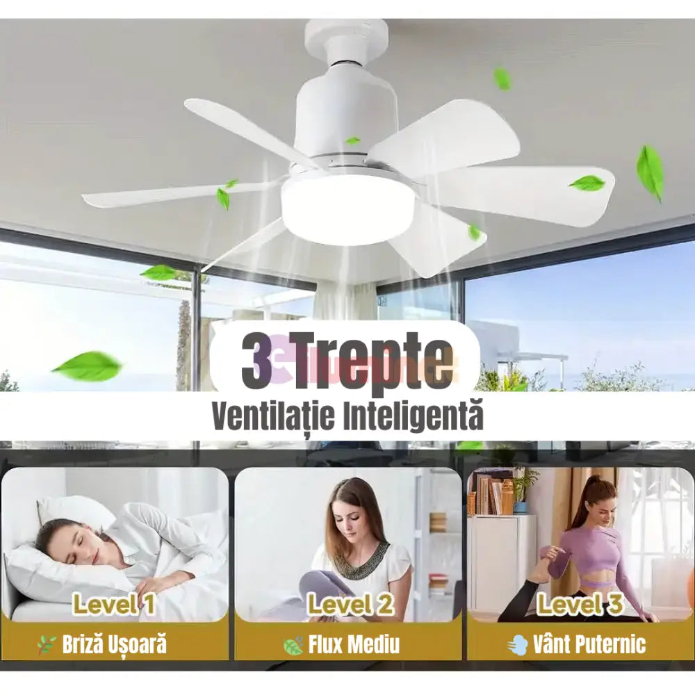 Ventilator Cu BEC LED + telecomanda💫 ALBA / VENTILATOR Lighting Fixtures