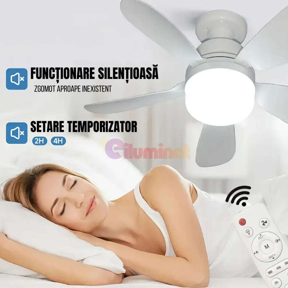 Ventilator Cu BEC LED + telecomanda💫 ALBA / VENTILATOR Lighting Fixtures