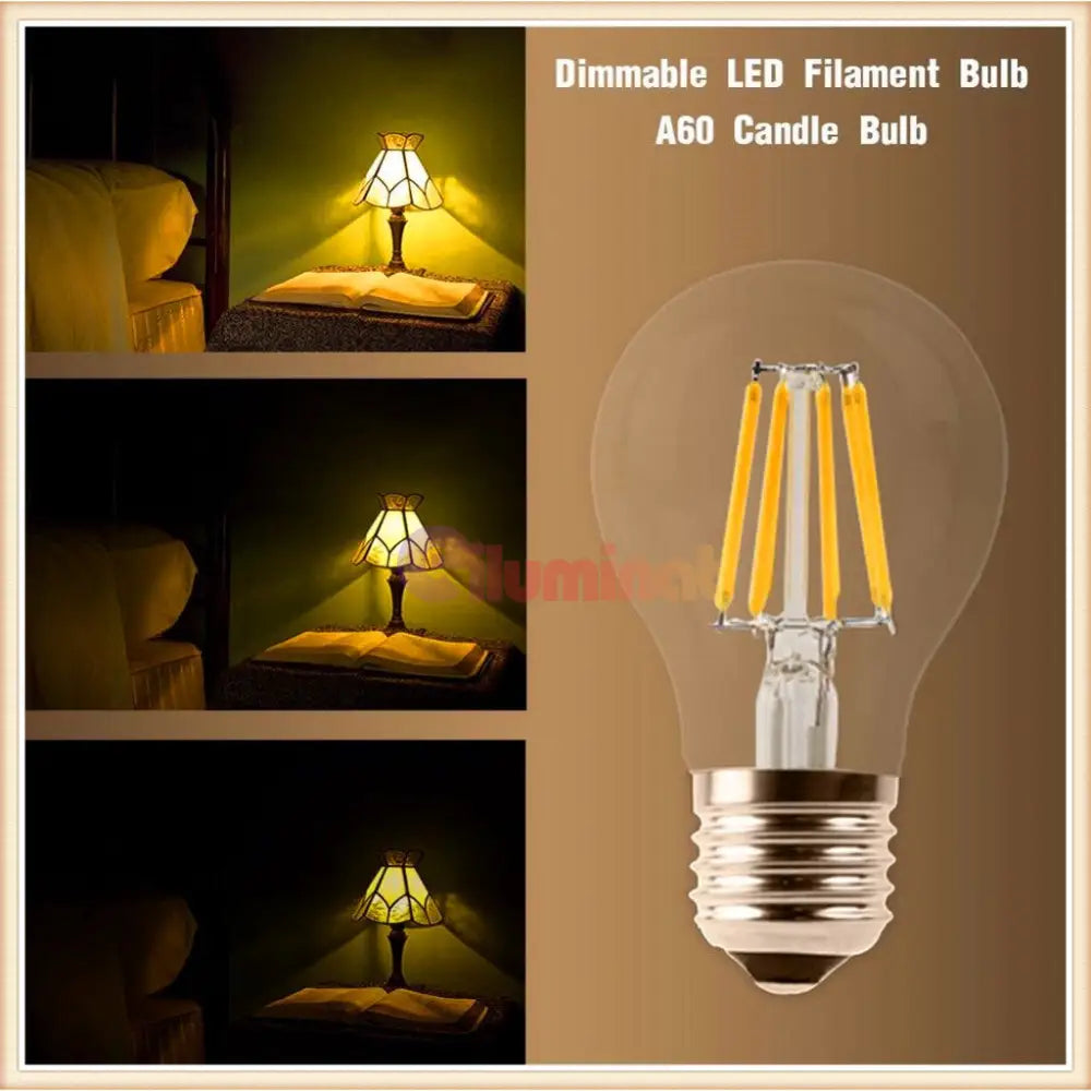 Bec Led E27 6W Filament A60 Bulb