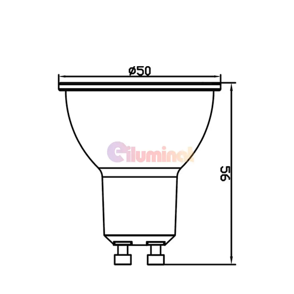 Bec Spot Led Gu10 7W Alb Premium 550Lumen Echivalent 50W Bulb