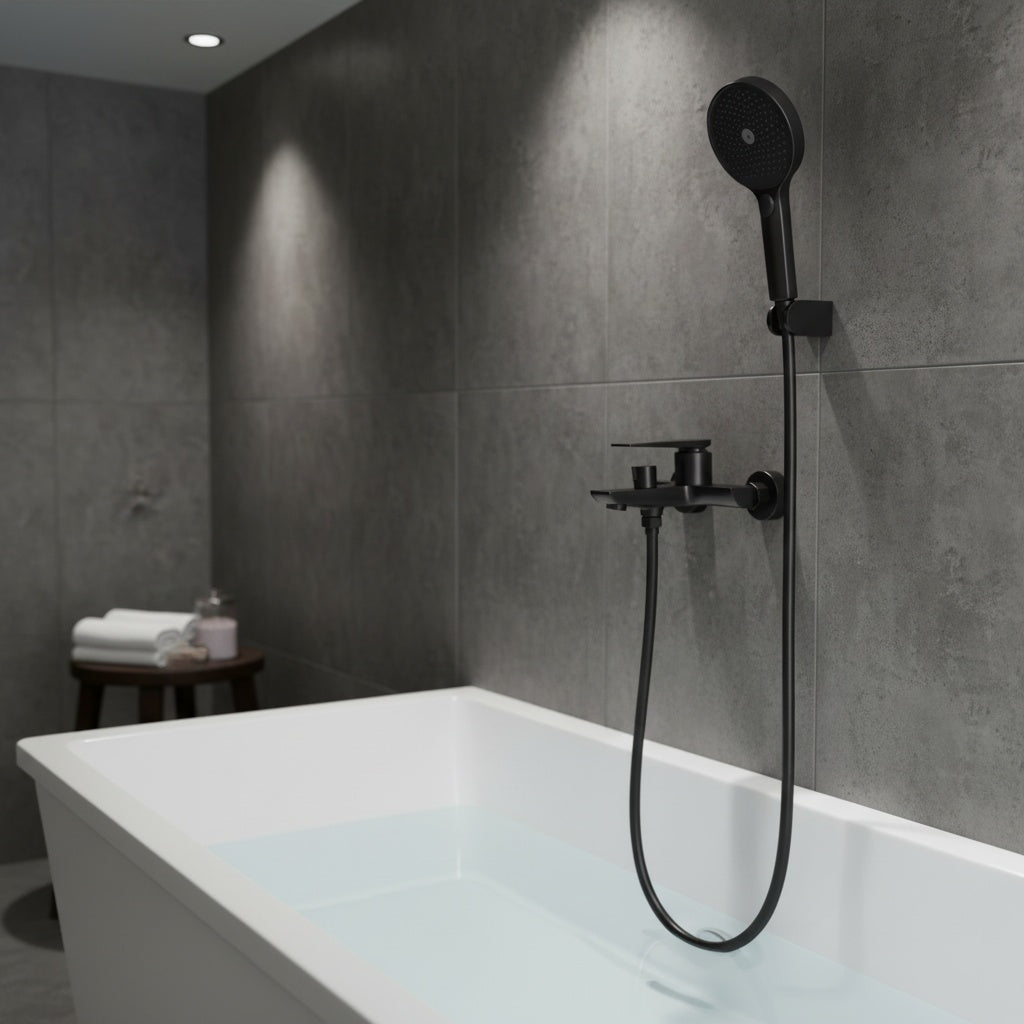 Coloana de Dus Gri 3 Functii Design Slim si Reglabil