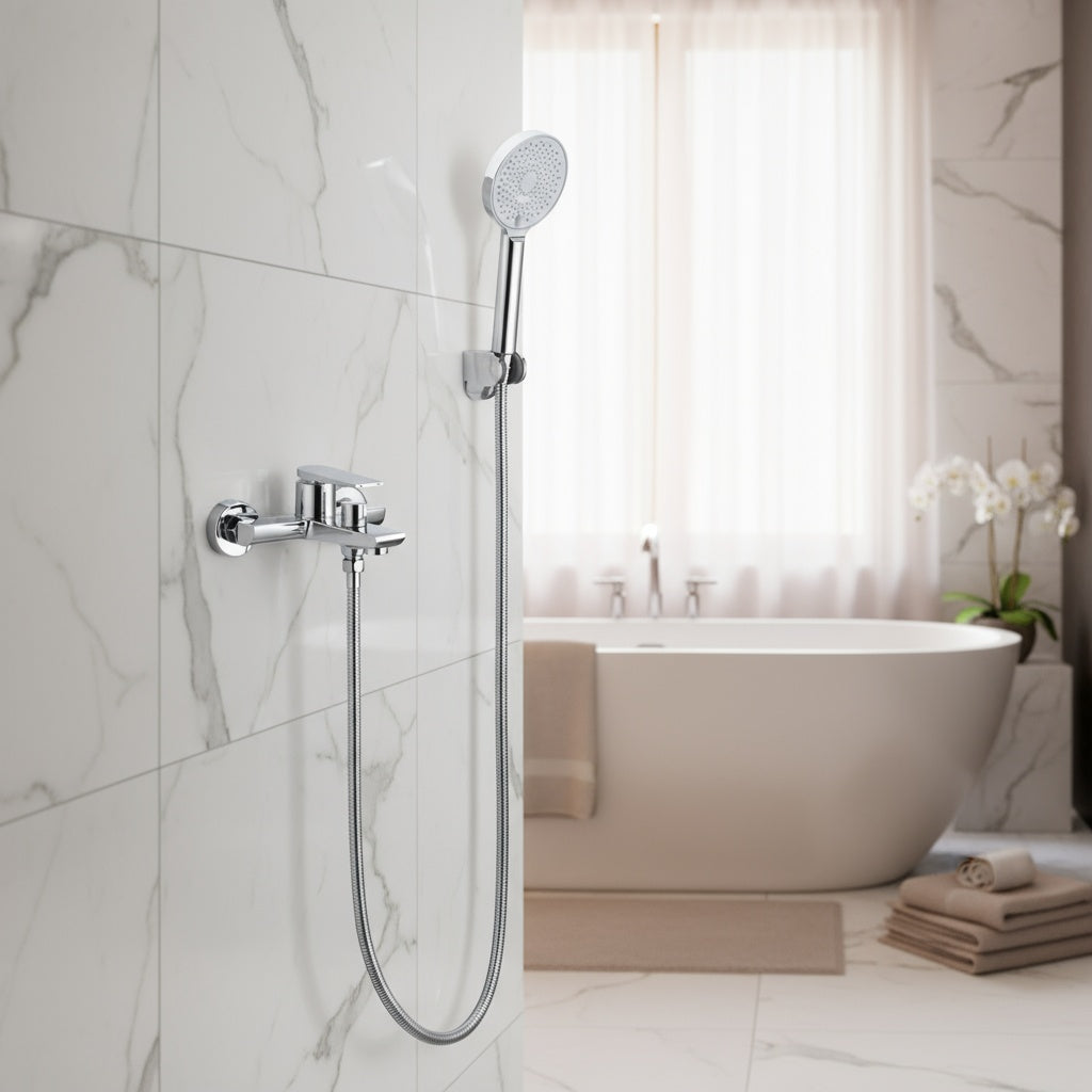 Coloana de Dus Inox Argintiu 3 Functii Design Slim si Reglabil