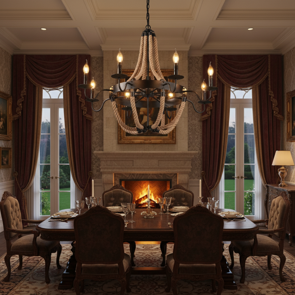 Lustra Circulara Rustica Octopus E14