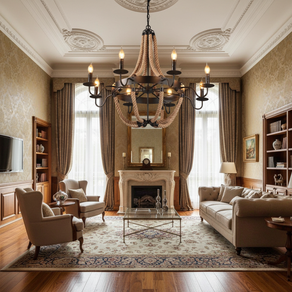 Lustra Circulara Rustica Octopus E14