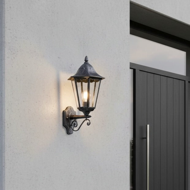 Aplica Exterior Tip Felinar NAVEDO Black & Silver 47CM NEAGRA / APLICA PERETE Wall Light Fixtures