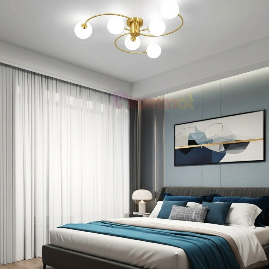 Lustra Abajur MAT Golden Half Galaxy AURIE / ABAJUR Chandeliers