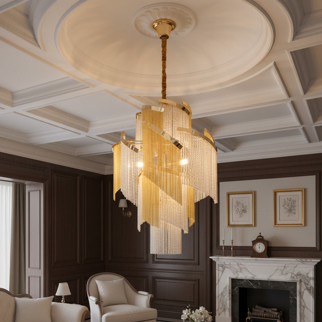 Candelabru Cristal Gold Seraphine 85CM