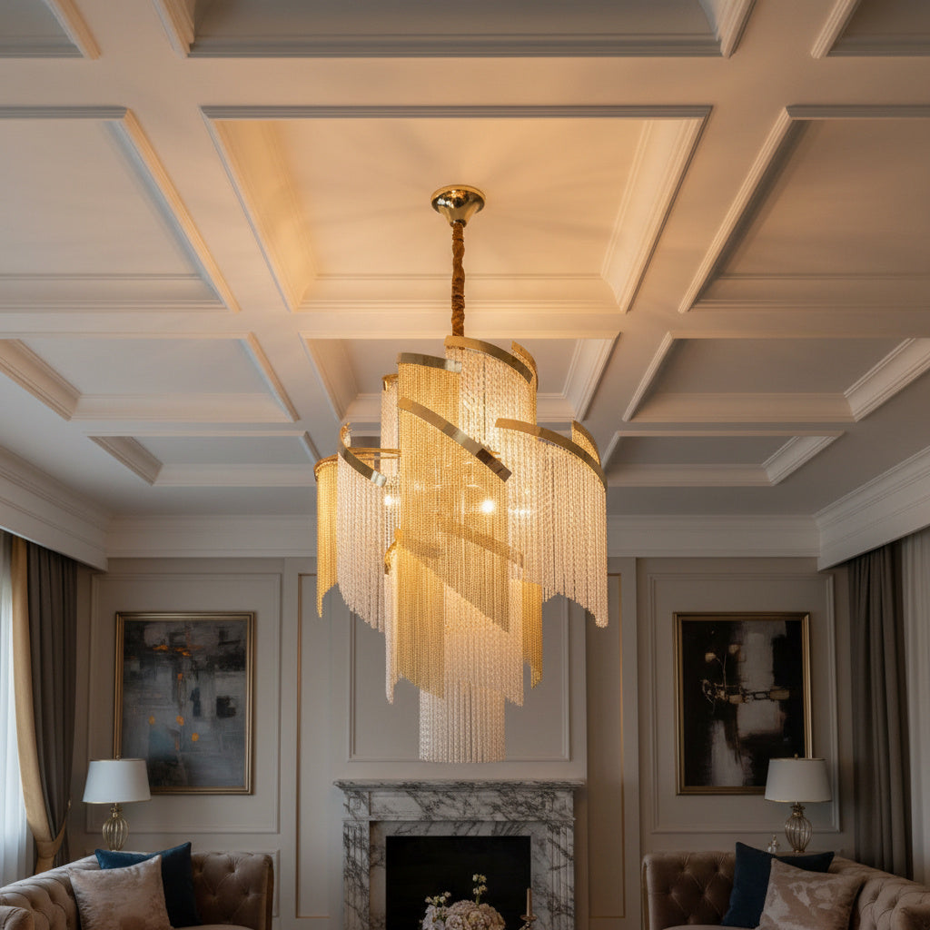 Candelabru Cristal Gold Seraphine 85CM