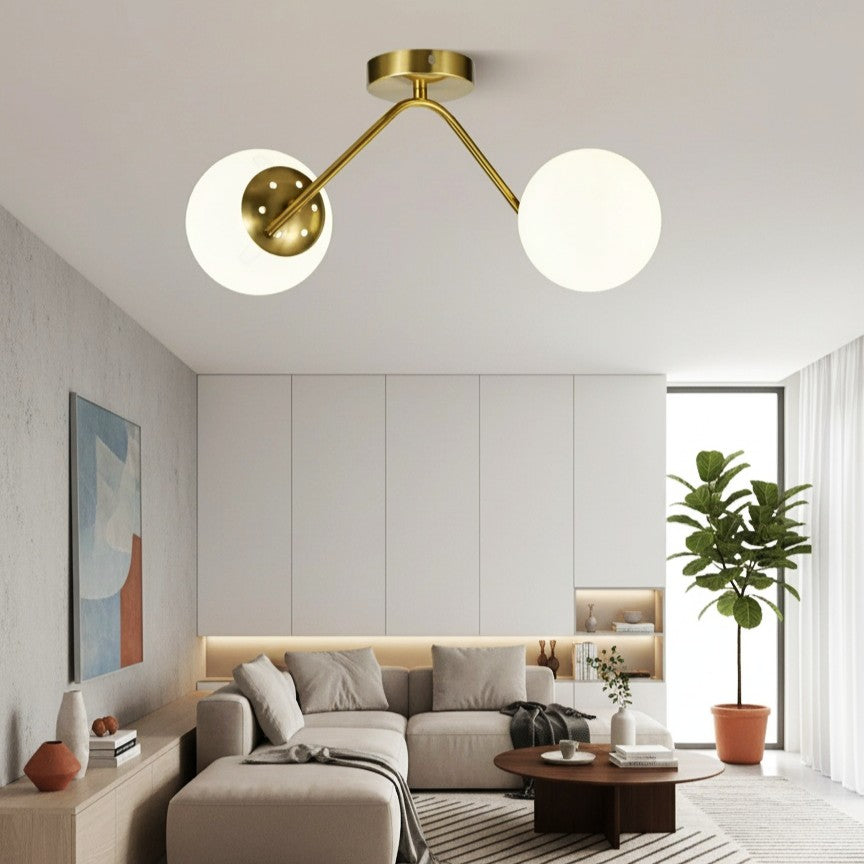 Lustra Abajur MAT Nordic Scale GOLD 2xE27 AURIE / ABAJUR Chandeliers