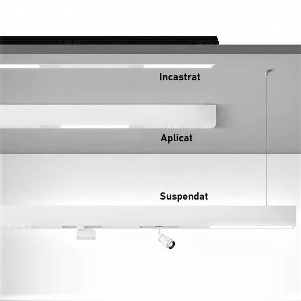 Spot LED 10W 30cm Magnetic Alb Liniar Mat