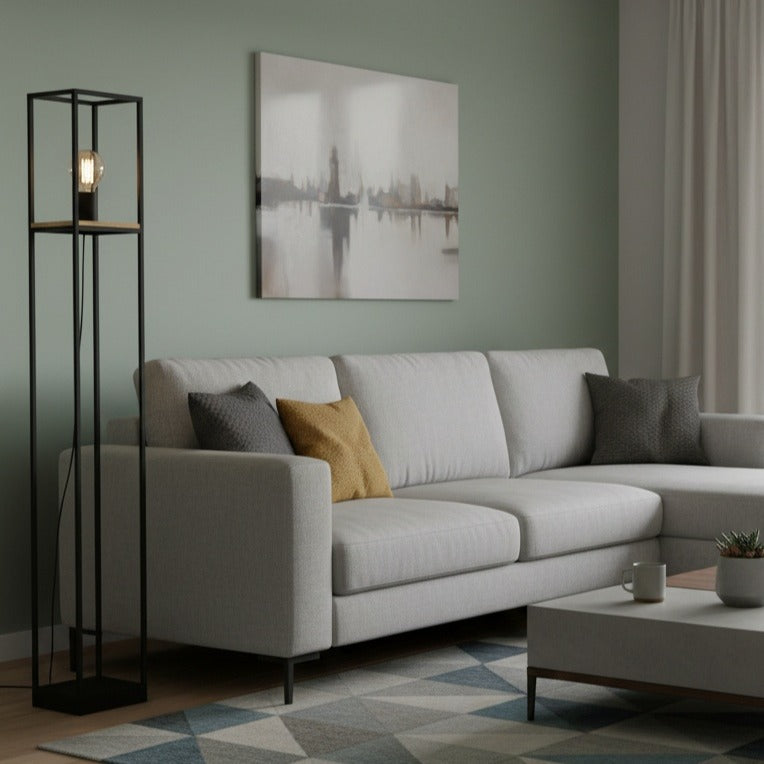 Lampadar LIBERTAD Black & Brown 128.5CM Eglo