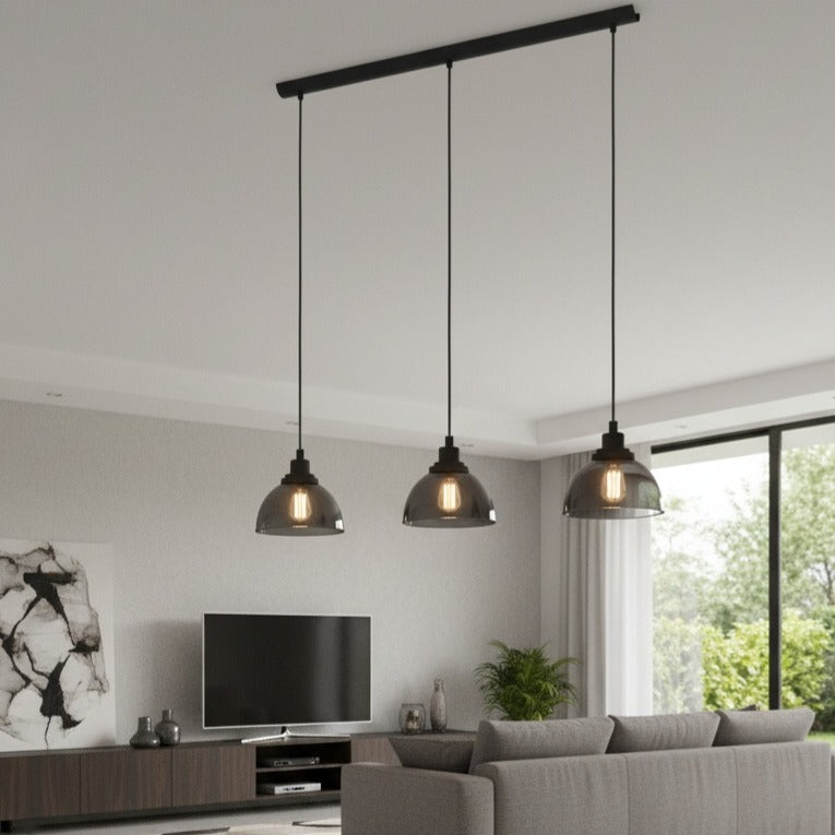 Lustra Suspendata BELESER Black 110CM NEAGRA / ABAJUR / 110CM Chandeliers