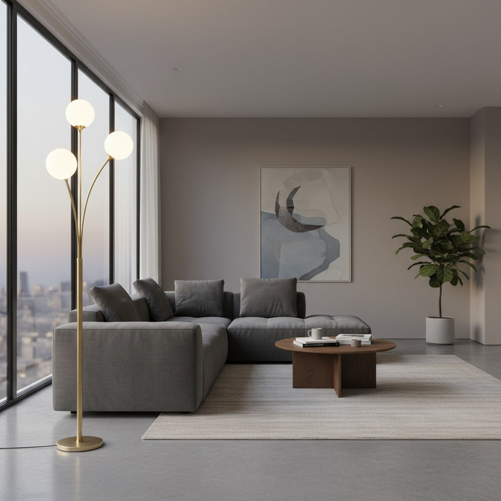 Lampadar MERVA Gold 3xG9 158CM