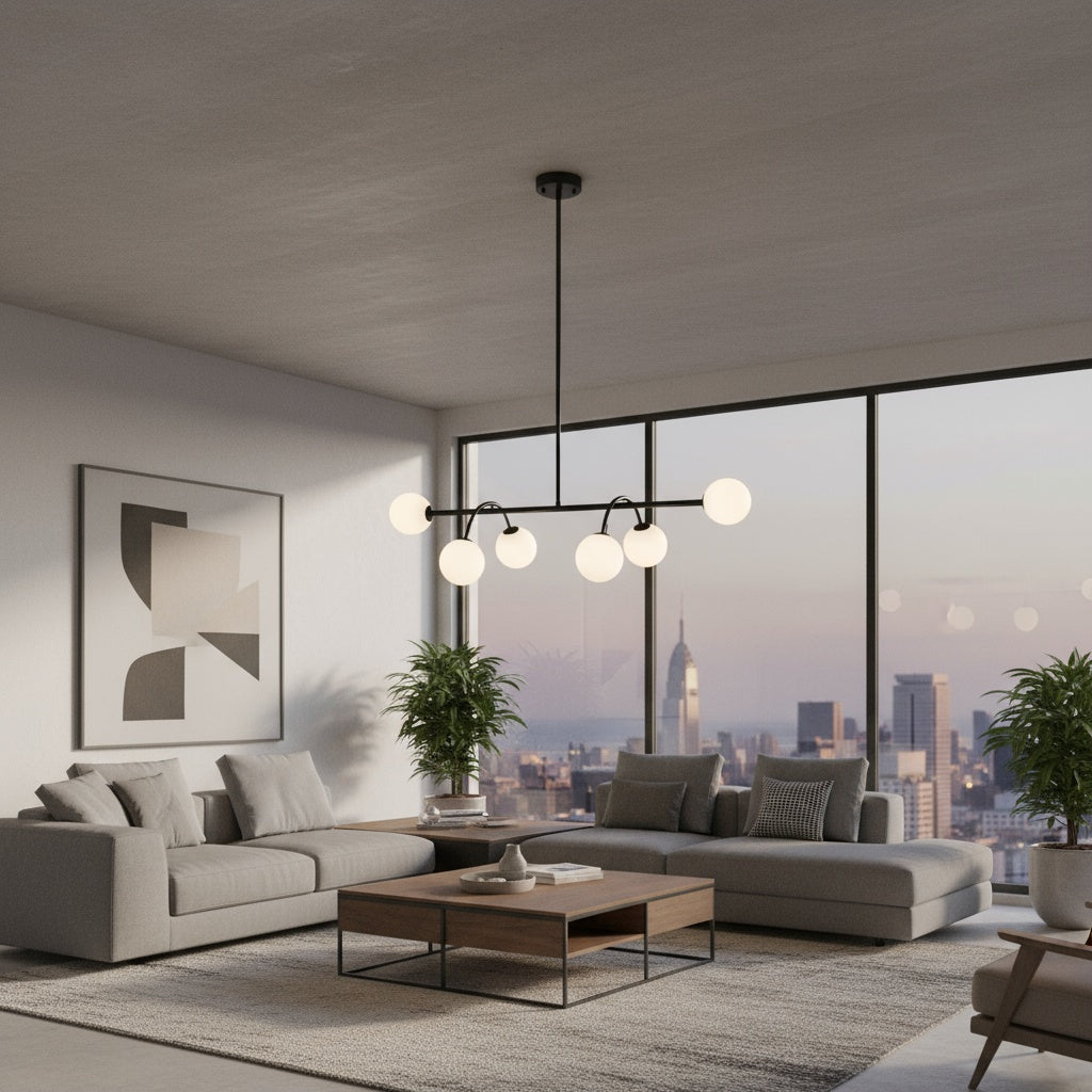 Lustra BESO Black Abajur MAT 6XE27 Chandeliers