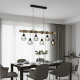 Lustra Suspendata TOWNSHEND 5 Black & Wood Eglo