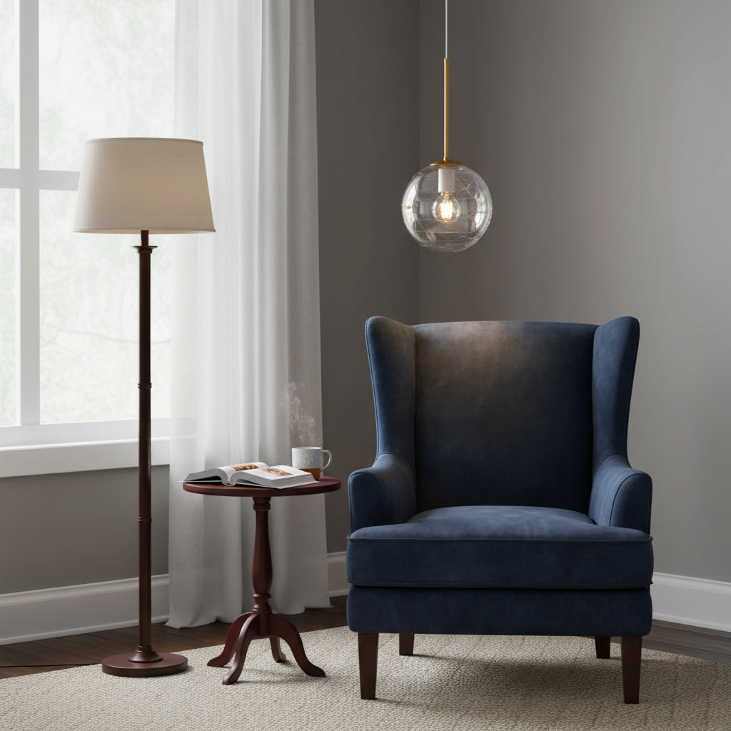 Pendul KENA Gold Abajur Transparent 1xE27