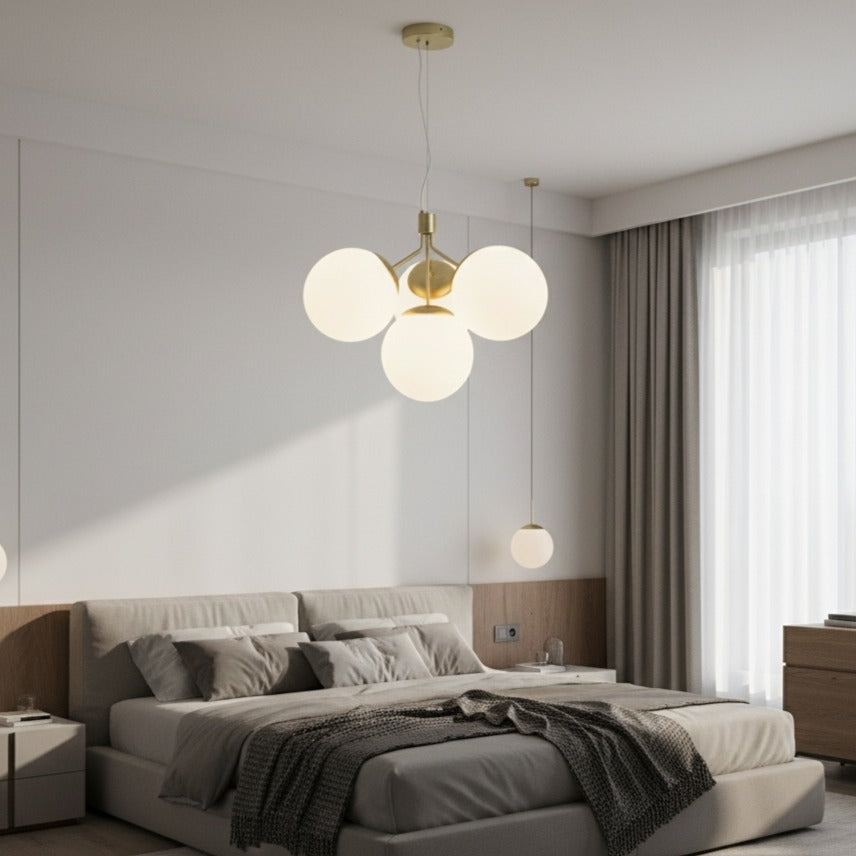 Pendul Nordic Abajur Mat 4xE27 Gold AURIE / NORDIC Lighting Fixtures