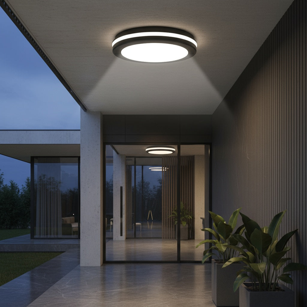 Aplica LED 40W Rotunda Miraq Neagra Exterior Lighting Fixtures