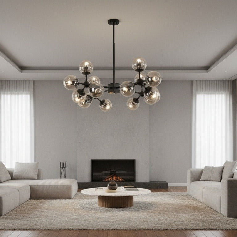 Lustra Abajur Transparent Black RAXO NEAGRA / ABAJUR Chandeliers