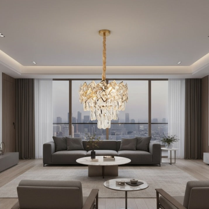 Candelabru Cristal MALLI Gold ⌀30CM Chandeliers Crystal