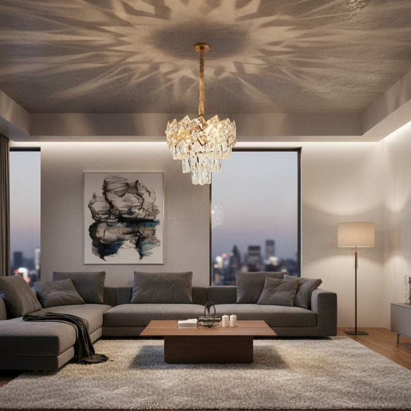 Candelabru Cristal MALLI Gold ⌀30CM Chandeliers Crystal