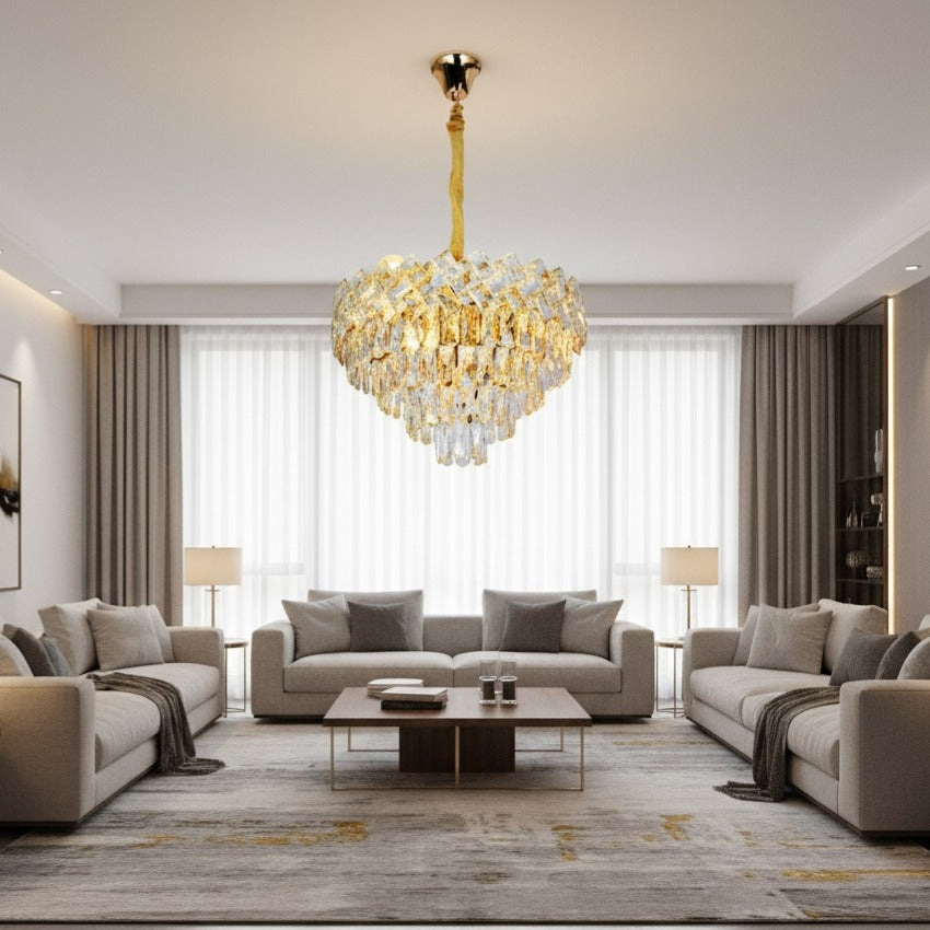 Candelabru Cristal MALLI Gold ⌀40CM Chandeliers Crystal