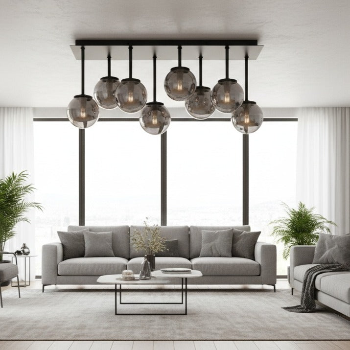 Lustra Abajur Fumuriu Black Rivendell NEAGRA / ABAJUR Chandeliers