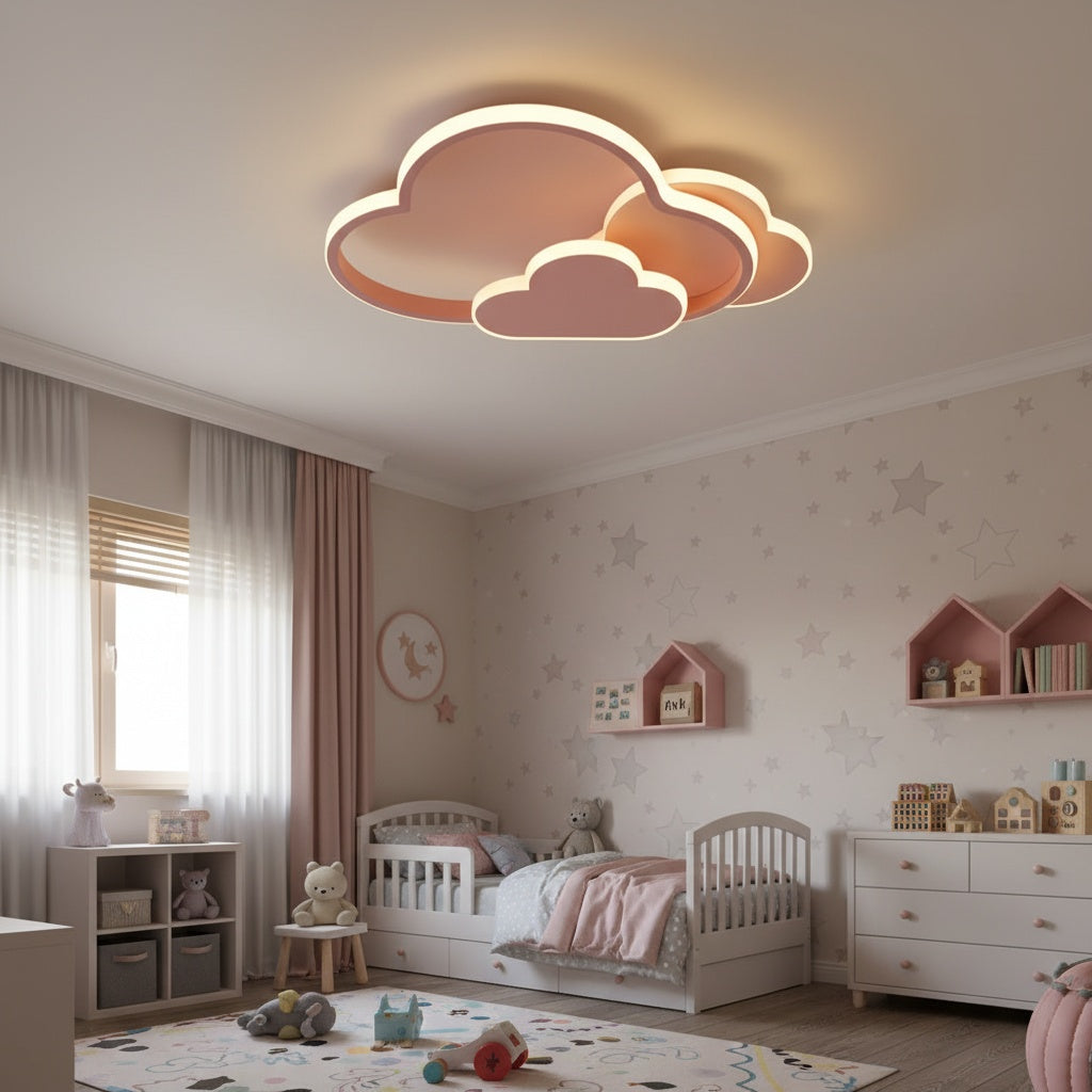 Lustra LED 86W NORISOR Pink Telecomanda Echivalent 400W Lighting Fixtures