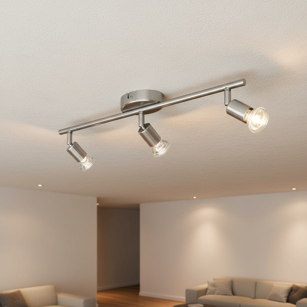 Lustra Cu 3 Spoturi Reglabile Silver BUZZ-LED 48.5CM ARGINTIE Lighting Fixtures