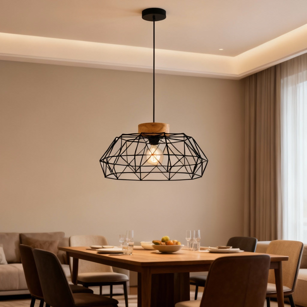 Pendul PADSTOW Black & Brown 110CM Eglo NEAGRA / ABAJUR Lighting Fixtures