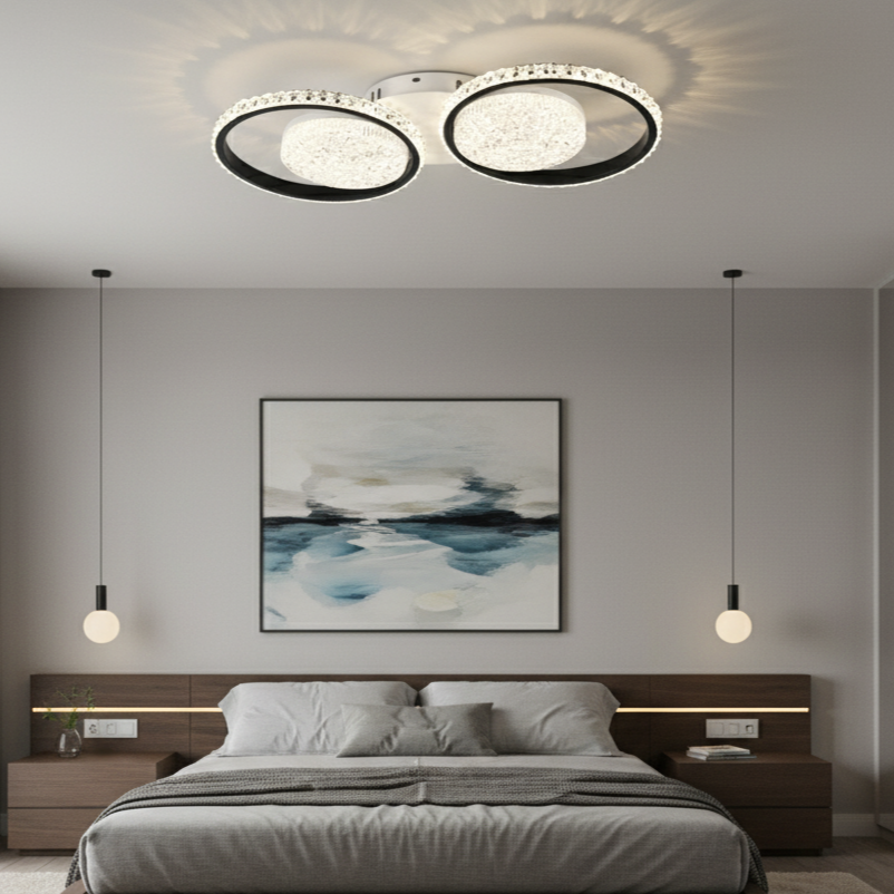 Lustra Mini LEMYA White Echivalent 500W Telecomanda