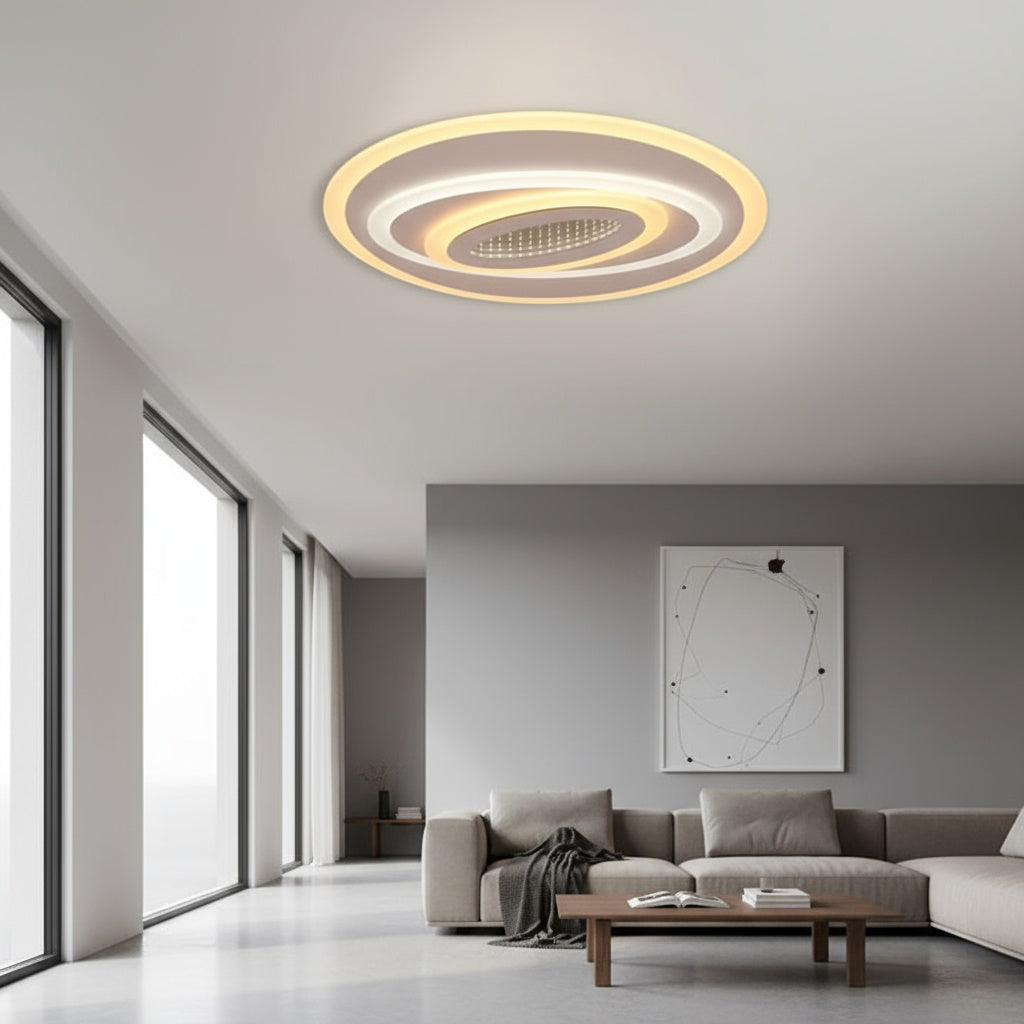 Lustra LED YULU ROUND Echivalent 350W Telecomanda Lighting Fixtures