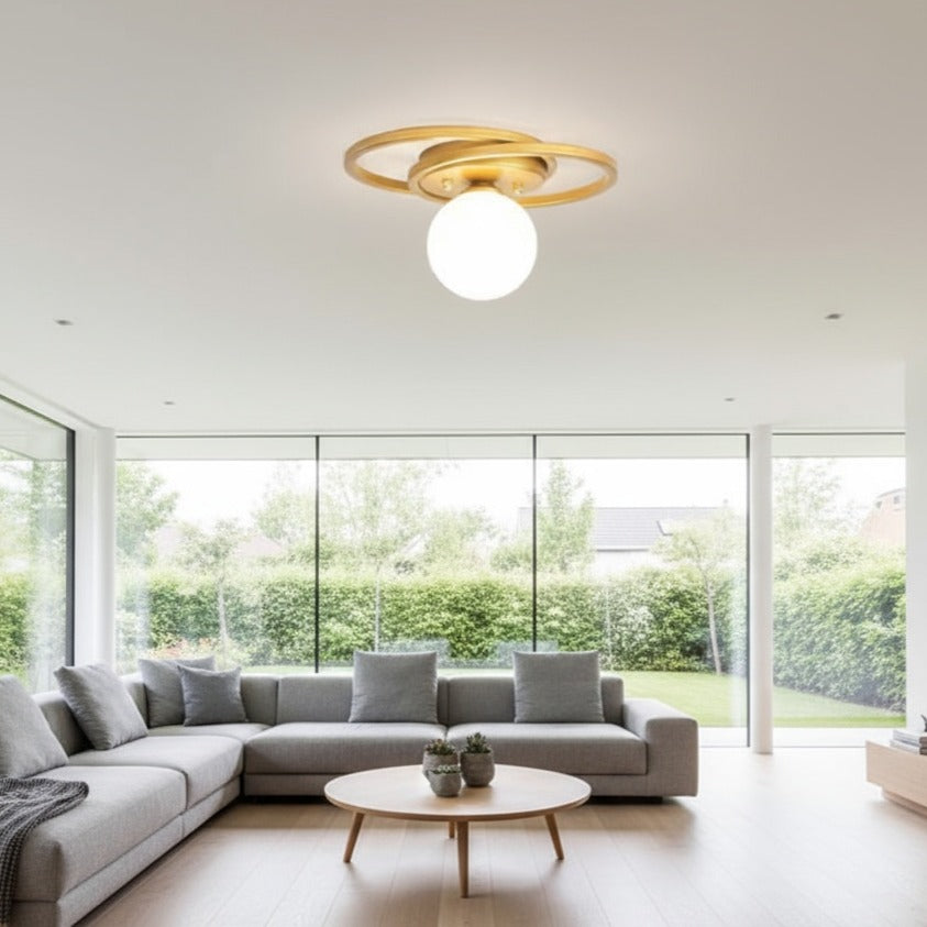 Lustra FIERA Gold Abajur Mat 1xE27