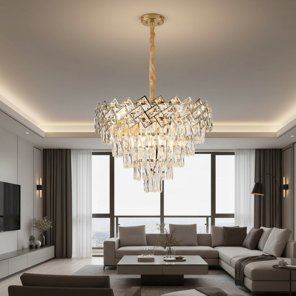 Candelabru Cristal MALLI Gold ⌀50CM Chandeliers Crystal