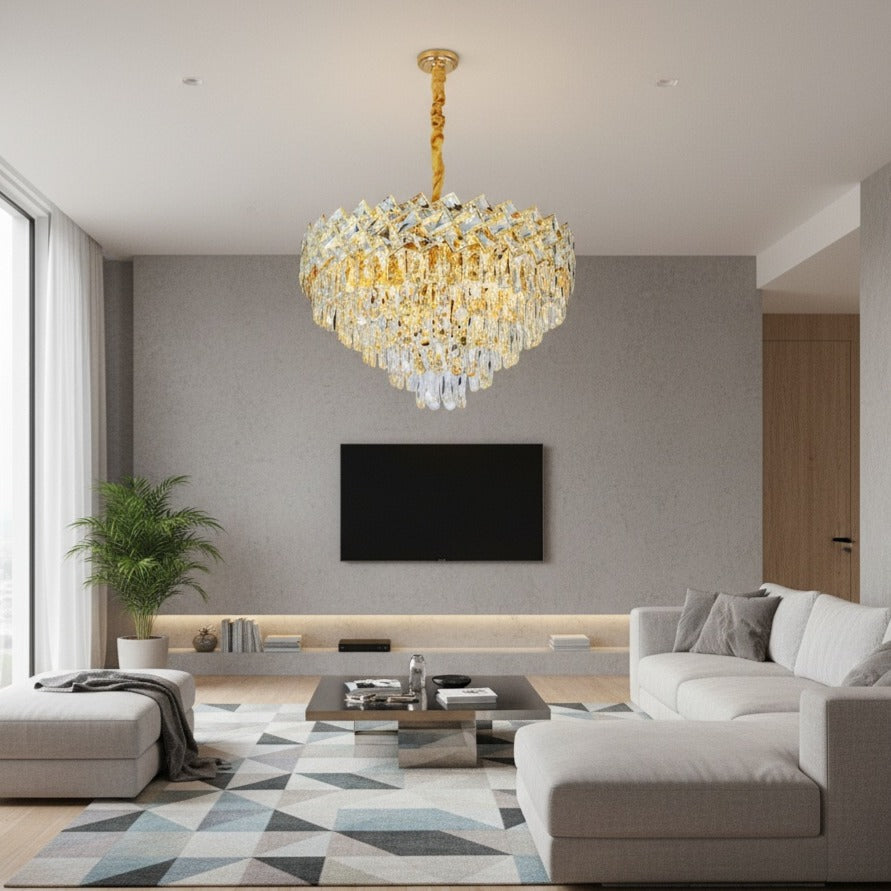 Candelabru Cristal MALLI Gold ⌀60CM Chandeliers Crystal