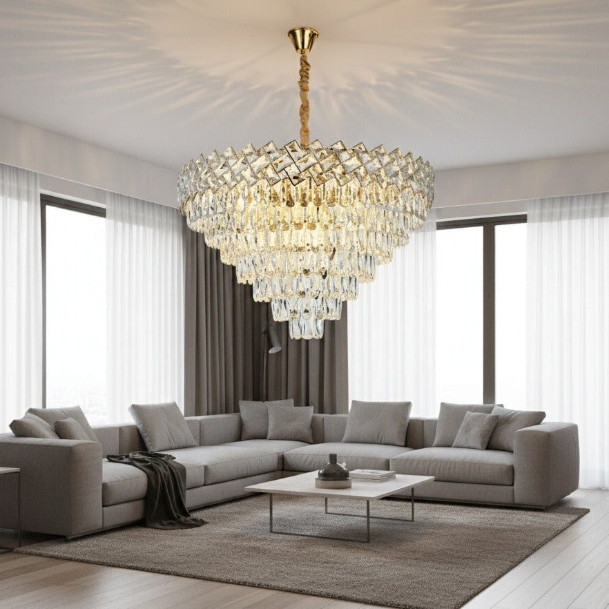 Candelabru Cristal MALLI Gold ⌀80CM Chandeliers Crystal