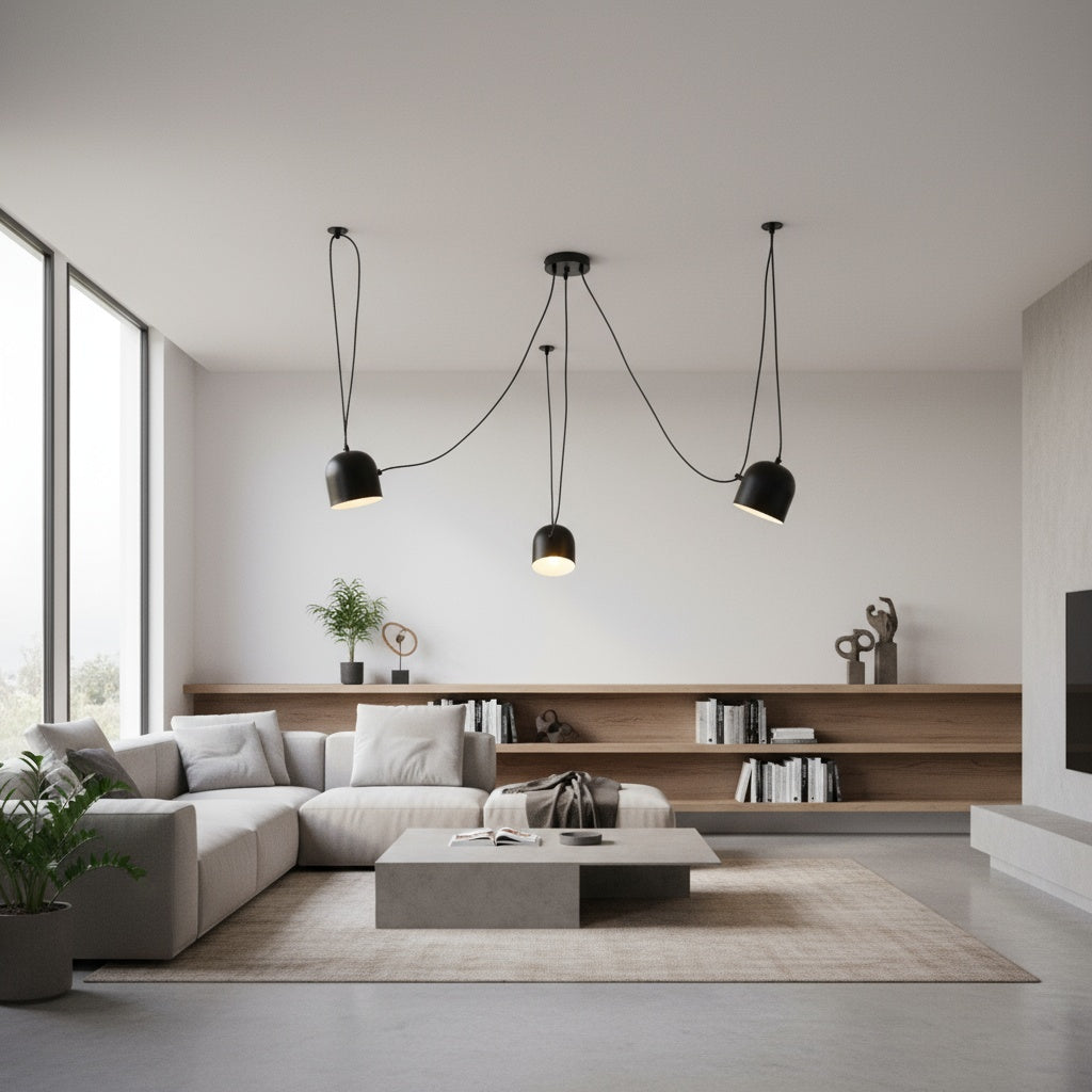 Lustra Vintage SPIDER Black 3xE27