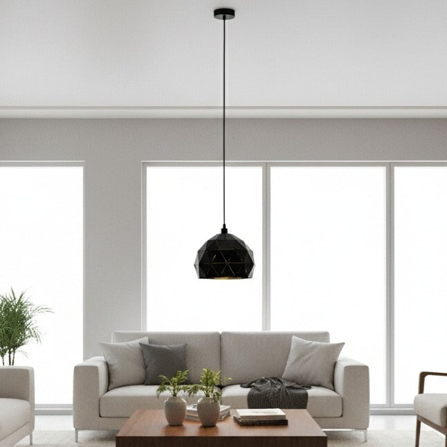 Pendul Vintage Mini ROCCAFORTE 110CM Eglo NEGRU + AURIU / VINTAGE SI RETRO DESIGN Lighting Fixtures