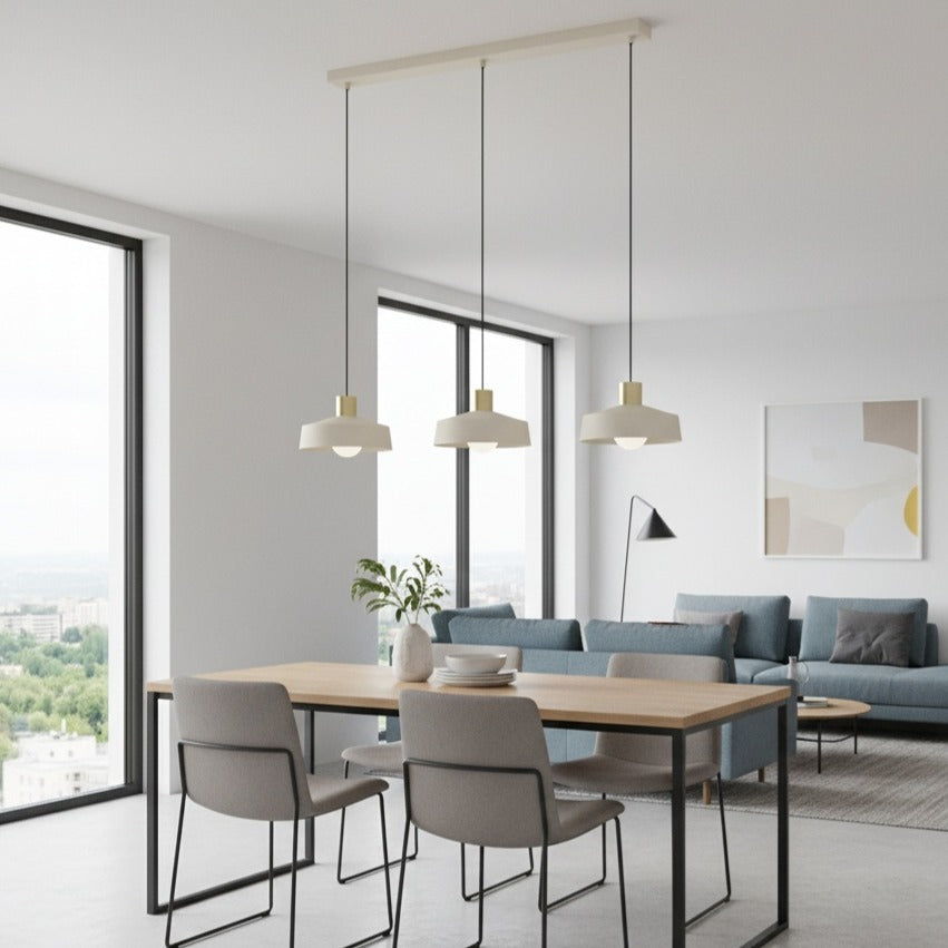 Lustra Suspendata VALDIOLA Cream 110CM Crem / ABAJUR / 110CM Chandeliers