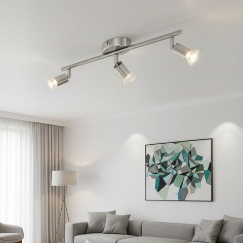 Lustra Cu 3 Spoturi Reglabile Silver BUZZ-LED 48.5CM Resigilat R2