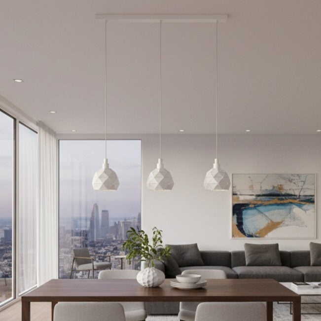 Lustra Suspendata ROCCAFORTE White 110CM ALBA / VINTAGE SI RETRO DESIGN / 110CM Chandeliers