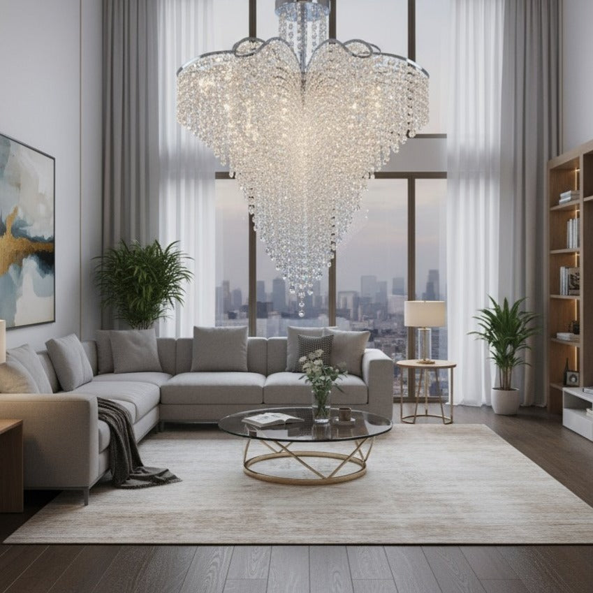 Lustra FREDA Silver Cristal