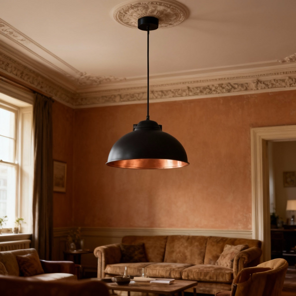 Pendul TRURO 2 Black & Gold 110CM Eglo NEAGRA / ABAJUR Lighting Fixtures