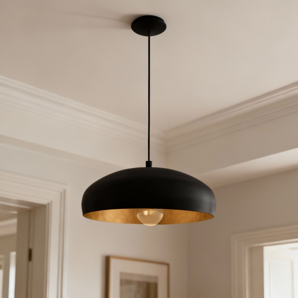 Pendul Vintage MOGANO 1 Black & Gold 110CM Eglo NEAGRA / VINTAGE SI RETRO DESIGN Lighting Fixtures